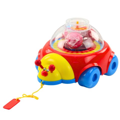 LEAN Toys Biedronka Jeżdżąca Do Ciągnięcia Z Kulkami I Zegarem Kolorowa LEAN Toys Biedronka Jeżdżąca Do Ciągnięcia Z Kulkami I Zegarem Kolorowa
