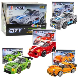 LEAN Toys Klocki Konstrukcyjne 2w1 Auto Robot Napęd Pull-Back 194-216 el. Mix
