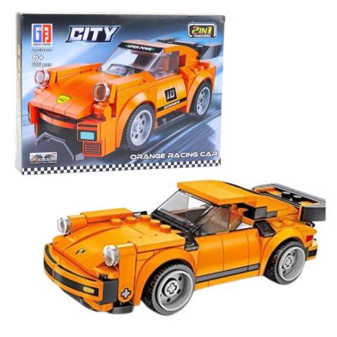 LEAN Toys Klocki Konstrukcyjne 2w1 Auto Robot Napęd Pull-Back 194-216 el. Mix