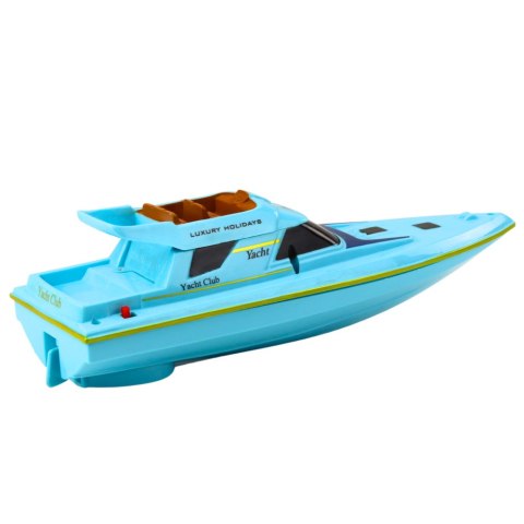 Łódź Motorówka Pływająca Jacht Na Baterie Niebieska