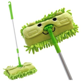 LEAN Toys Mop Dla Dzieci Z Rączką Teleskopową Zwierzątko Zielony