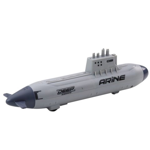 LEAN Toys Statek Łódź Podwodna Strzelająca Torpedami Napęd Szara 28cm