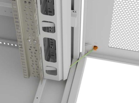 Szafa instalacyjna rack stojąca 19" 47U 800x1200 szara drzwi perforowane LCD ( flat pack) V2 Lanberg