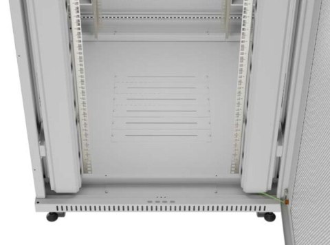 Szafa instalacyjna rack stojąca 19" 47U 800x1200 szara drzwi perforowane LCD ( flat pack) V2 Lanberg