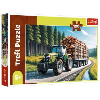 Trefl Puzzle Puzzle 100 - Ciągnik leśny Trefl 16493