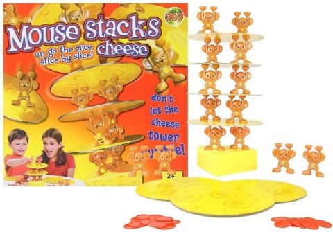 LEAN Toys Gra Zręcznościowa Serowa Wieża z Myszkami Gra Rodzinna