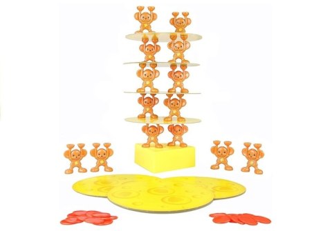 LEAN Toys Gra Zręcznościowa Serowa Wieża z Myszkami Gra Rodzinna LEAN Toys Gra Zręcznościowa Serowa Wieża z Myszkami Gra Rodzinna