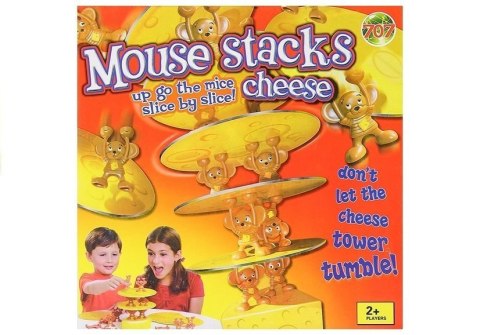 LEAN Toys Gra Zręcznościowa Serowa Wieża z Myszkami Gra Rodzinna LEAN Toys Gra Zręcznościowa Serowa Wieża z Myszkami Gra Rodzinna