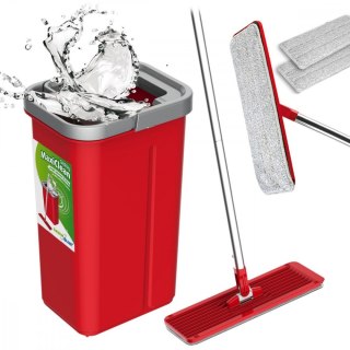 Mop płaski z wiadrem i wyciskaczem dwa wkłady HQ GreenBlue GB870 GreenBlue