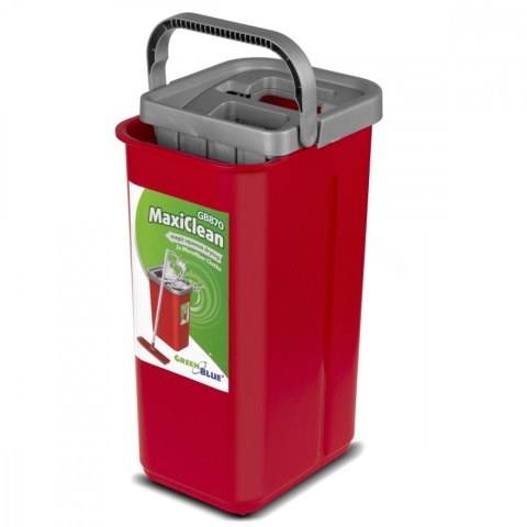 Mop płaski z wiadrem i wyciskaczem dwa wkłady HQ GreenBlue GB870 GreenBlue