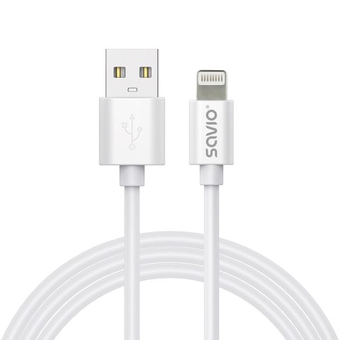 Kabel USB-A do Lightning CL-192 1m biały Savio