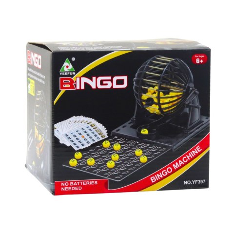 LEAN Toys Gra Rodzinna Bingo Maszyna Losująca Klasyczna 80 Kulek 20 Kart LEAN Toys Gra Rodzinna Bingo Maszyna Losująca Klasyczna 80 Kulek 20 Kart
