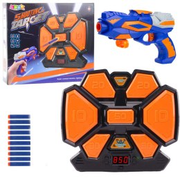 LEAN Toys Gra Zręcznościowa Pistolet Strzałki Piankowe Tarcza Elektroniczna Licznik