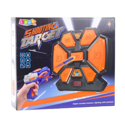 LEAN Toys Gra Zręcznościowa Pistolet Strzałki Piankowe Tarcza Elektroniczna Licznik LEAN Toys Gra Zręcznościowa Pistolet Strzałki Piankowe Tarcza Elektroniczna Licznik