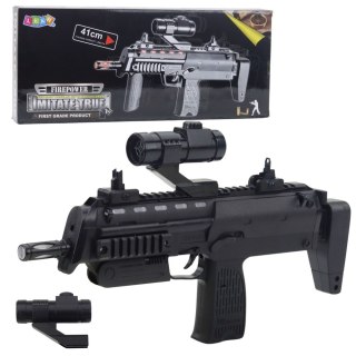 LEAN Toys Karabin Zabawkowy Broń Światła Dźwięki Celownik Czarny 41cm