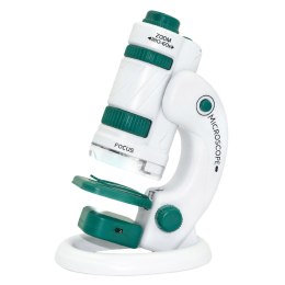 LEAN Toys Przenośny Mikroskop Edukacyjny Dla Dzieci 2w1 60X/180X Akcesoria