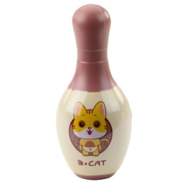 LEAN Toys Zestaw Kręgli z Kotkami Dla Dzieci 10 Kręgli 2 Kule Kolorowe