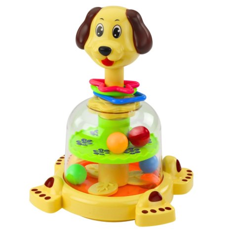 LEAN Toys Bąk Karuzelka Interaktywna Dla Malucha Piesek Kolorowe Piłeczki