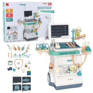 LEAN Toys Zestaw Doktora Akcesoria Medyczne RTG EKG Światła Dźwięki 26 el.