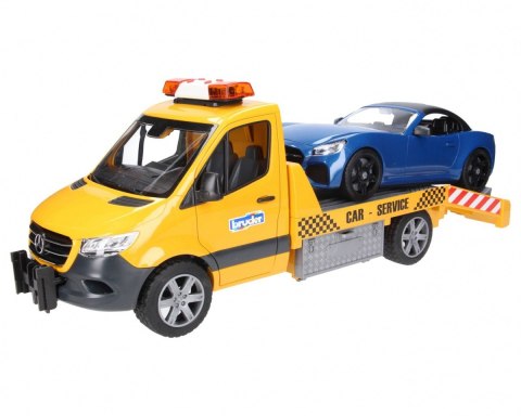 Pojazd Mercedes Sprinter laweta pomocy drogowej z modułem świetlno-dźwiękowym