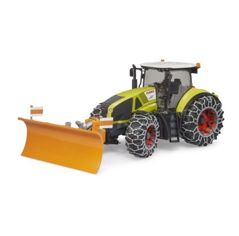 Traktor Claas Axion 950 z pługiem do śniegu BRUDER