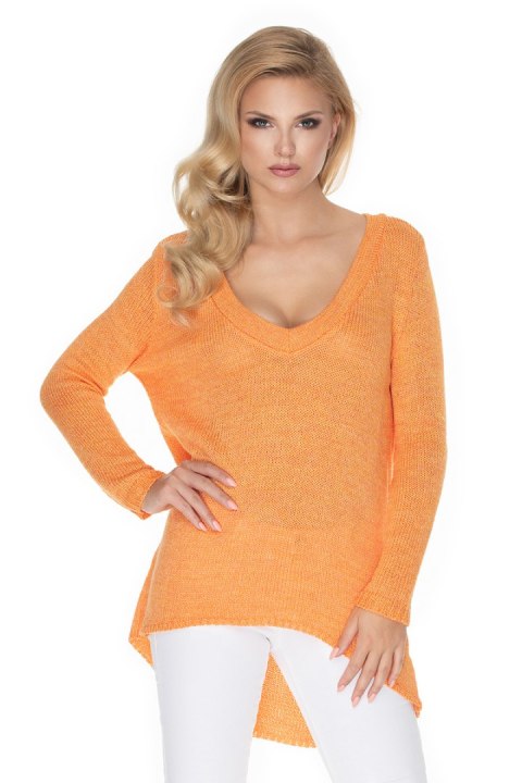 Sweter Damski Model 30067 Orange - PeeKaBoo Sweter Damski Model 30067 Orange - PeeKaBoo