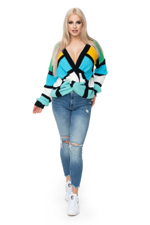 Sweter Damski Model 40027 Green - PeeKaBoo Sweter Damski Model 40027 Green - PeeKaBoo