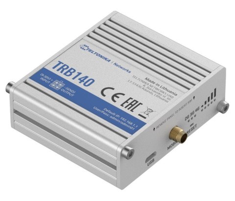 Bramka LTE TRB140 (Cat 4), 3G, 2G, PoE, USB TELTONIKA
