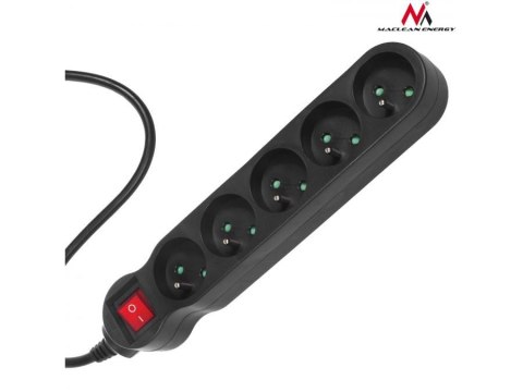 Listwa zasilająca 5g 5m MCE185 2300W czarna Maclean