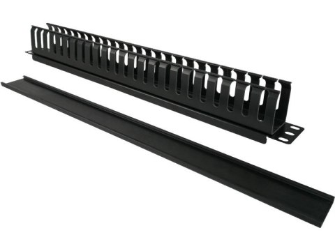 Organizator kabli 1U 19" z pokrywą maskującą ALANTEC