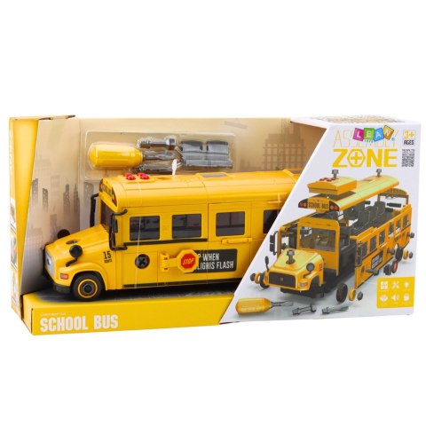 Autobus Szkolny Do Skręcania Zestaw Majsterkowicza Żółty 48 el.