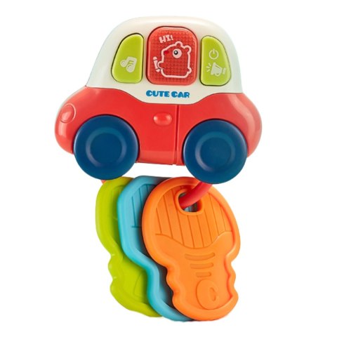LEAN Toys Interaktywne Autko z Gryzakami Klucze Dla Malucha Światła Dźwięki