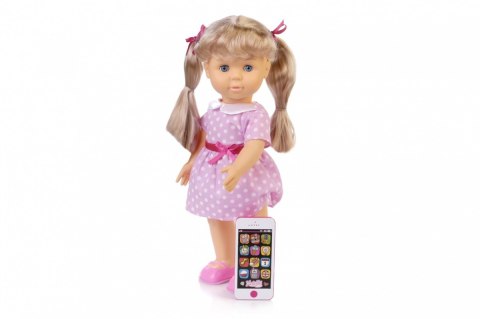 Lalka Natalia chodząca ze smartfonem 41cm