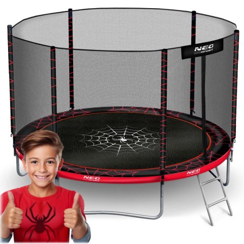 Trampolina ogrodowa 8ft/252cm z siatką zewnętrzną i drabinką Neo-Sport Neo-Sport
