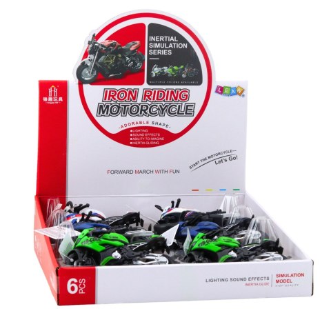LEAN Toys Motocykl Wyścigowy Sportowy Z Napędem Światła Dźwięki Mix
