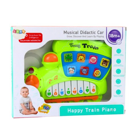 LEAN Toys Pianinko Elektryczne Edukacyjne Dla Malucha Lokomotywa Zielone