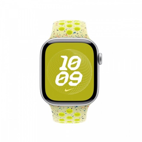 Pasek sportowy Nike w kolorze promiennym zielonożółtym do koperty 42 mm - rozmiar M/L