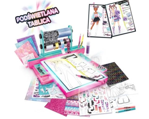 Zestaw kreatywny Projekt Moda z podświetlaną tablicą