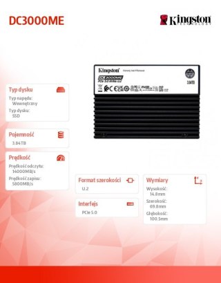 Dysk SSD DC3000ME 3,84TB PCIe 5.0 NVMe U.2