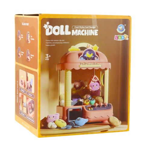 LEAN Toys Maszyna Do Łapania Pluszaków Słodyczy Na Żetony Światła Dźwięki Różowa