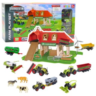 LEAN Toys Zestaw Farma Stodoła Traktory Figurki Zwierzęta 42 el.