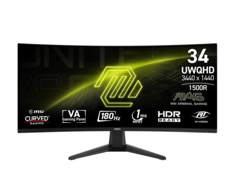 Monitor MAG 346CQ 34 cale/LED/UWQHD/Curved/180Hz/czarny MSI
