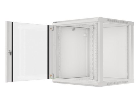 Szafa instalacyjna wisząca 19'' 12U 600X600mm szara (drzwi szklane) Lanberg