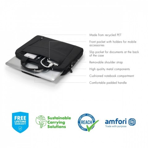 Torba Eco Slim Case BASE 15-15.6 cala czarna DICOTA