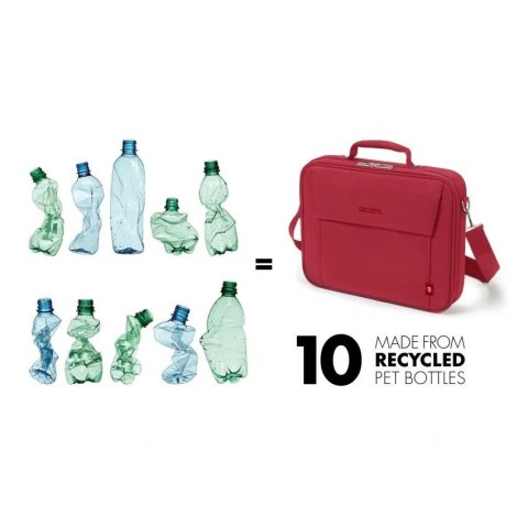 Torba na laptopa Eco Multi BASE 15-17.3 cala czerwona DICOTA