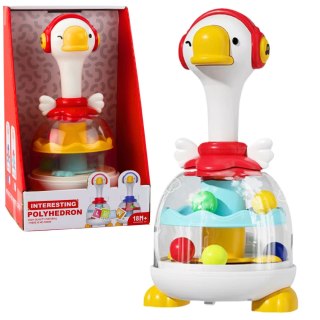 LEAN Toys Bączek Z Kuleczkami Zjeżdżalnia Dla Kulek Gęś Czerwona