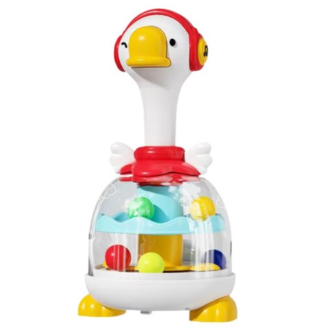 LEAN Toys Bączek Z Kuleczkami Zjeżdżalnia Dla Kulek Gęś Czerwona