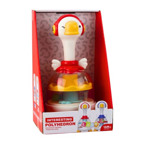 LEAN Toys Bączek Z Kuleczkami Zjeżdżalnia Dla Kulek Gęś Czerwona