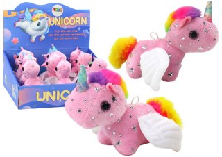 LEAN Toys Jednorożec Konik Pluszowy Naciągany Skaczący Różowy
