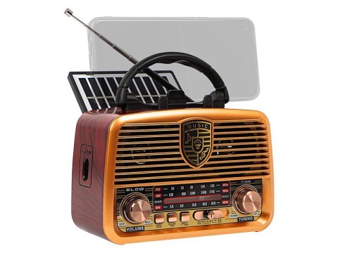 Radio przenośne analogowe RA10 AM/FM solarne BLOW